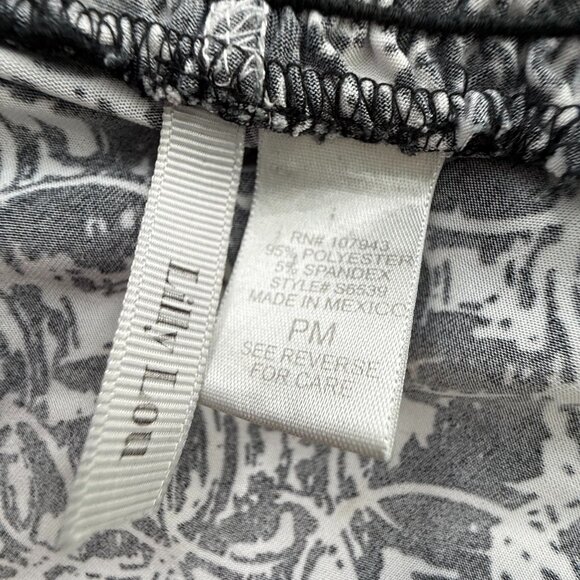 Lilly Lou Dress Black‎ & White V-Neck Cap Sleeves Petite Medium Stretchy Relaxed - Picture 2 of 11